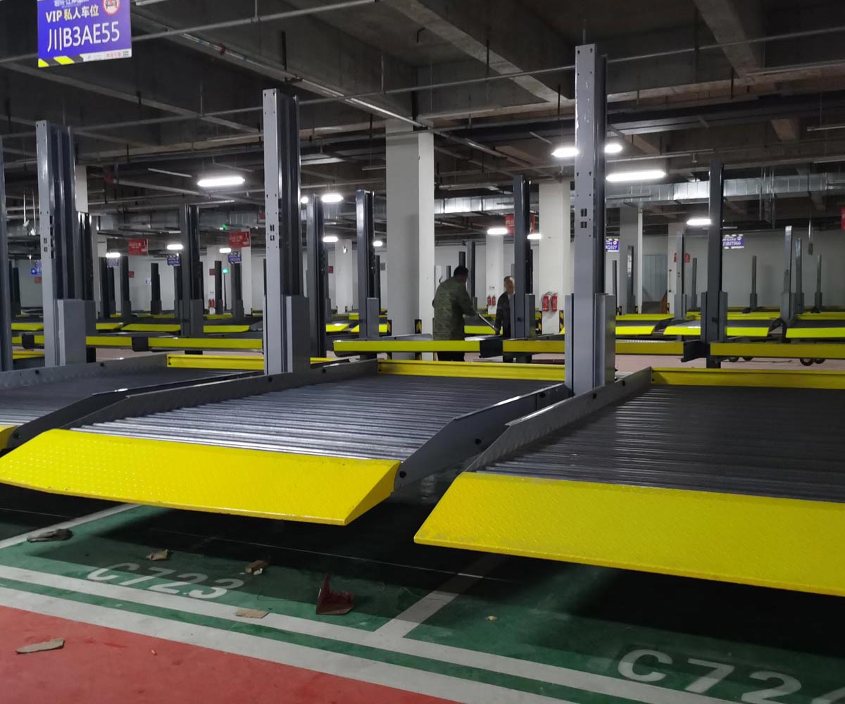 智能两柱双层立体车库